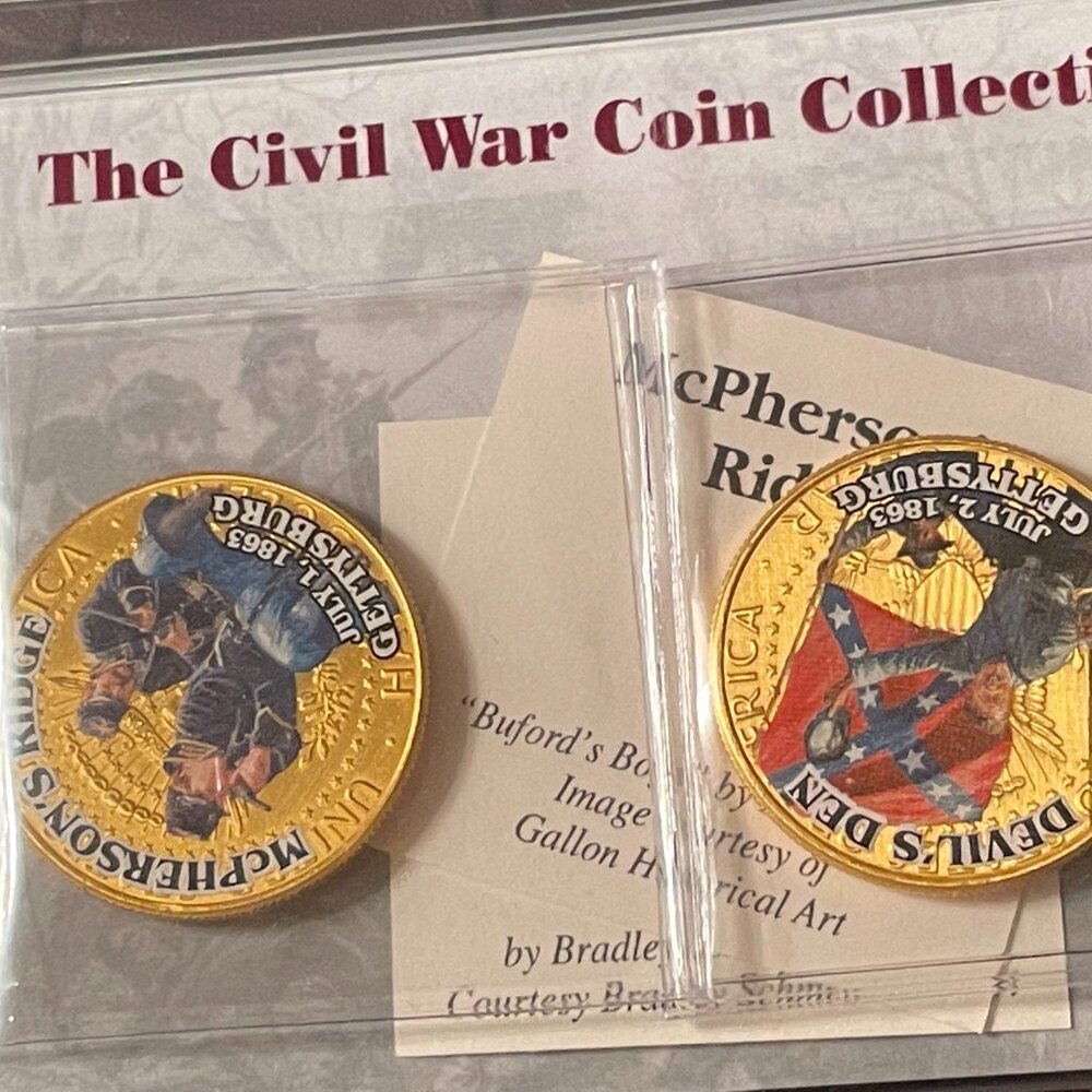 The Gettysburg Coin Collection McPherson's Ridge & Devil's Den Coins & Binder